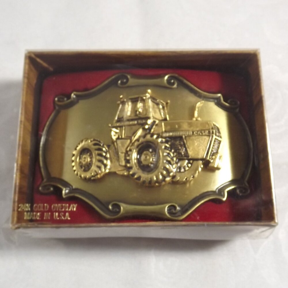 Gold Tractor Belt Buckle
